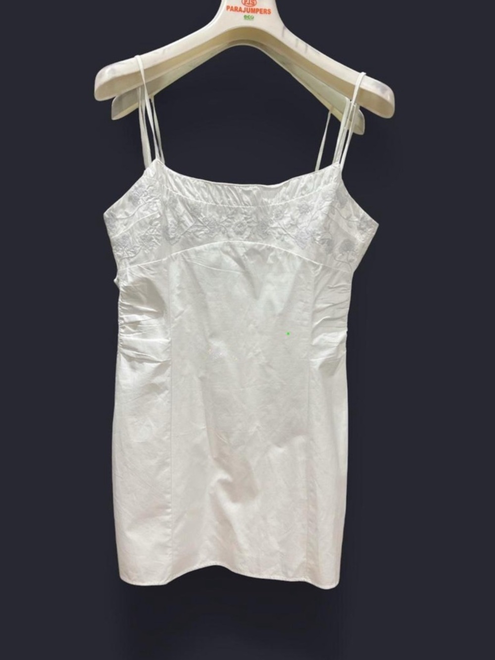 Zara White Lace-Trim Slip Dress
